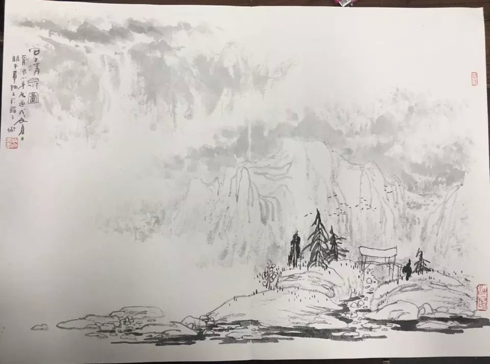 作者：章炳文&nbsp;山水&nbsp;￥：协商&nbsp;单击鼠标查看大图！