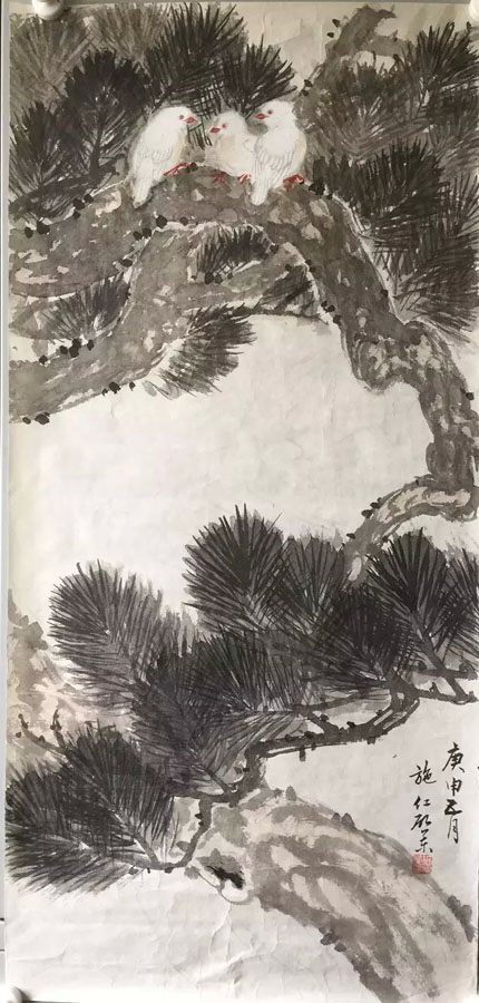 作者：施仁&nbsp;花鸟&nbsp;￥：协商&nbsp;单击鼠标查看大图！