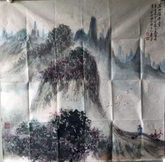 作者：萧平&nbsp;山水《山行》&nbsp;￥：协商&nbsp;单击鼠标查看详细介绍！