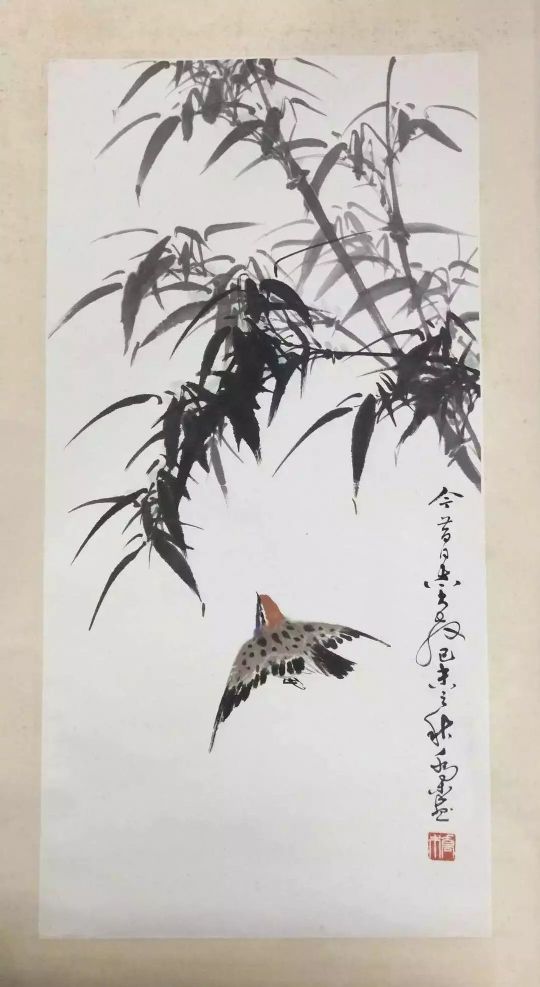 作者：乔木&nbsp;花鸟　　竹雀图&nbsp;￥：协商&nbsp;单击鼠标查看详细介绍！