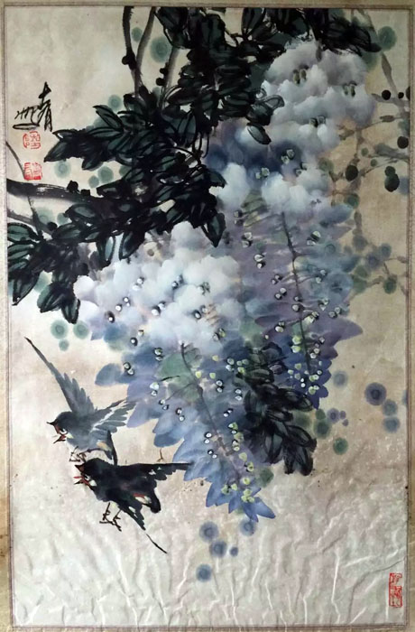 作者：陆大有&nbsp;花鸟&nbsp;￥：协商&nbsp;单击鼠标查看大图！