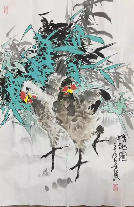 作者：魏万清&nbsp;花鸟&nbsp;￥：协商&nbsp;单击鼠标查看大图！