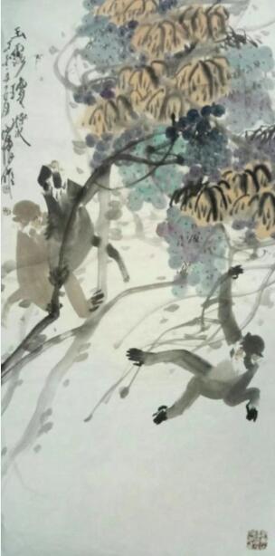 作者：徐培晨&nbsp;花鸟  葡萄&nbsp;￥：协商&nbsp;单击鼠标查看大图！