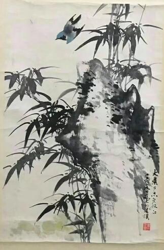 作者：乔木&nbsp;竹石图&nbsp;￥：协商&nbsp;单击鼠标查看大图！