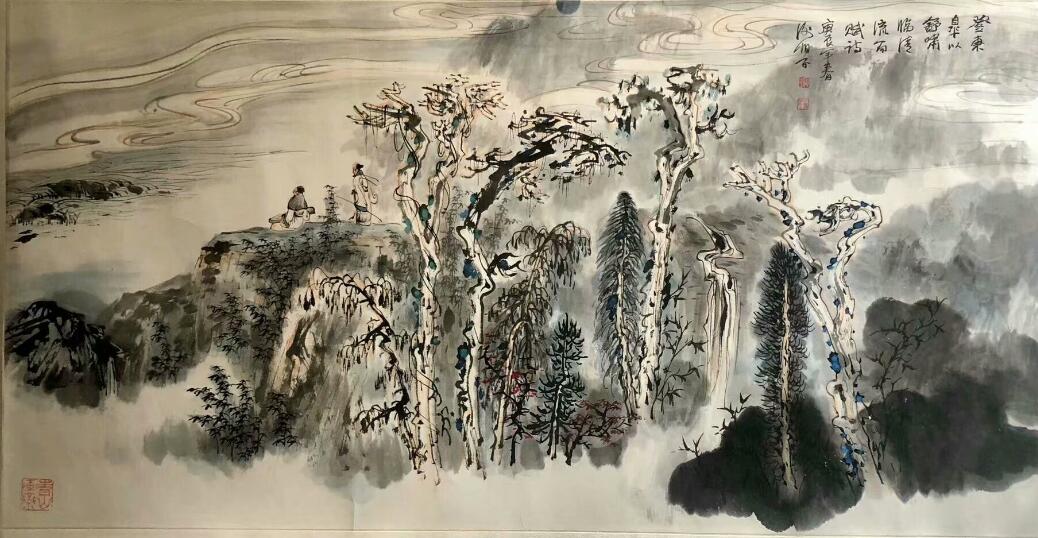 作者：谢伯子&nbsp;山水&nbsp;￥：协商&nbsp;单击鼠标查看大图！