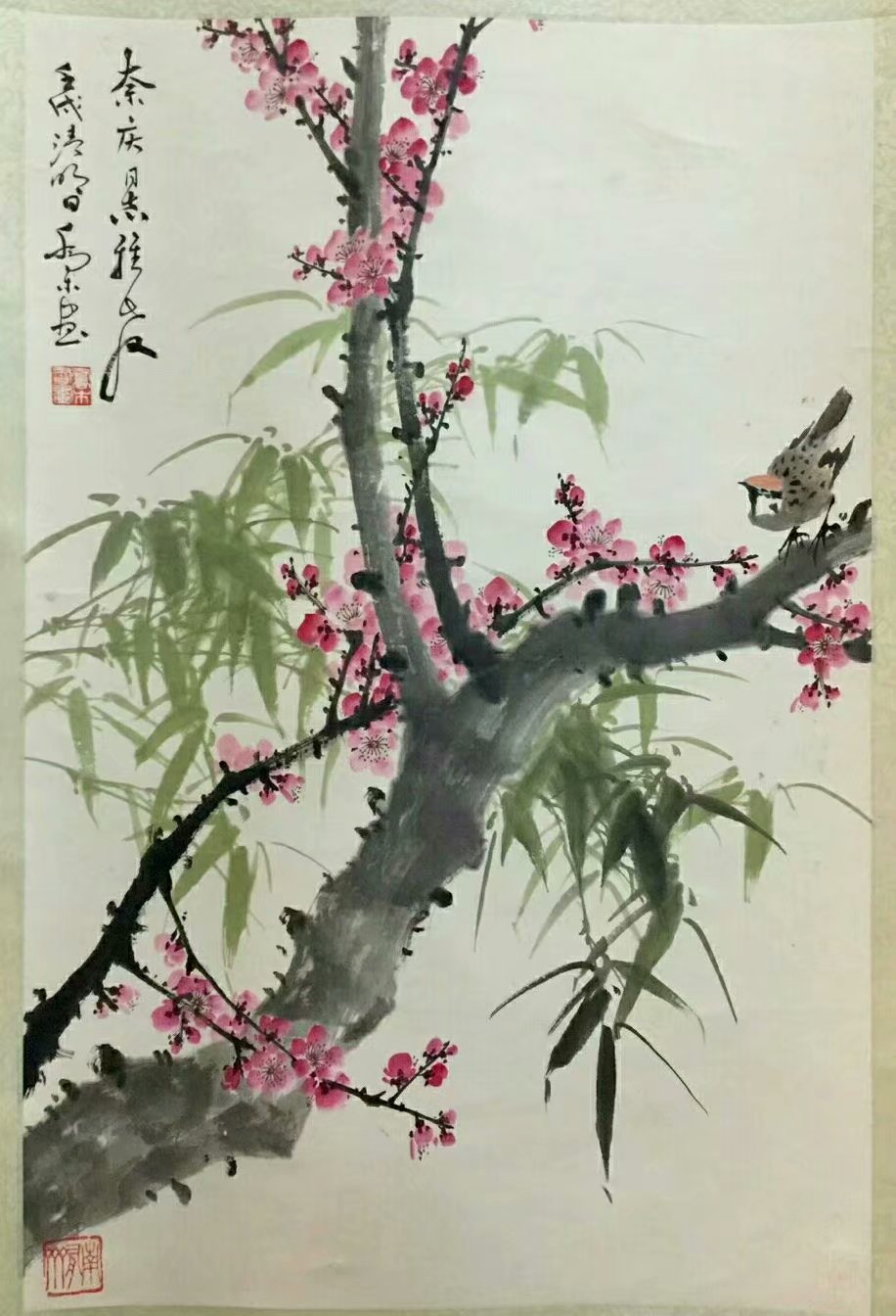 作者：乔木&nbsp;花鸟　　梅竹图&nbsp;￥：协商&nbsp;单击鼠标查看大图！