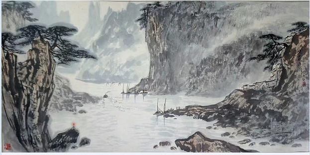 作者：张登堂&nbsp;山水&nbsp;￥：协商&nbsp;单击鼠标查看大图！