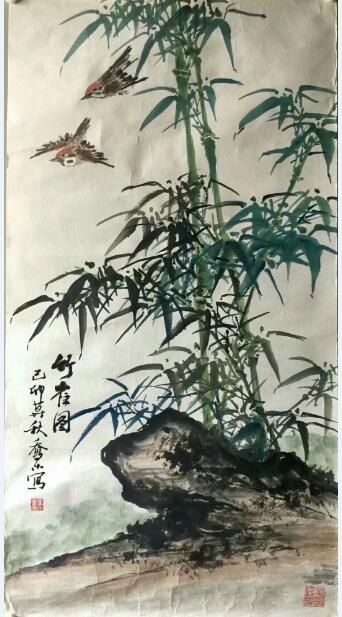 作者：乔木&nbsp;花鸟　　竹石图&nbsp;￥：协商&nbsp;单击鼠标查看大图！