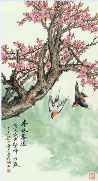 作者：乔木&nbsp;花鸟　　梅雀图&nbsp;￥：协商&nbsp;单击鼠标查看大图！