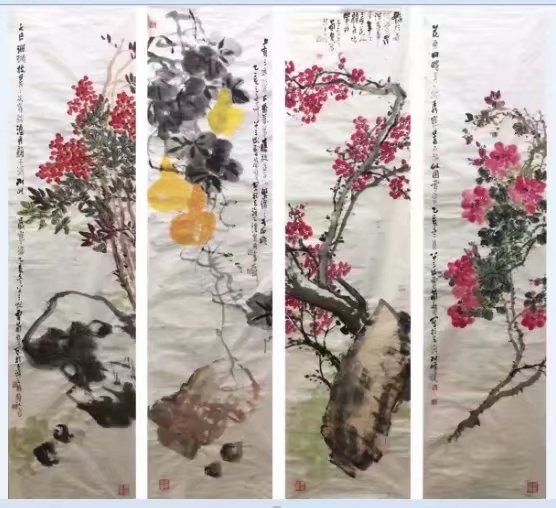 作者：曹简楼&nbsp;四条屏&nbsp;￥：协商&nbsp;单击鼠标查看大图！