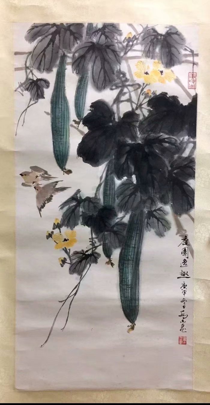 作者：乔木&nbsp;花鸟　　丝瓜&nbsp;￥：协商&nbsp;单击鼠标查看大图！