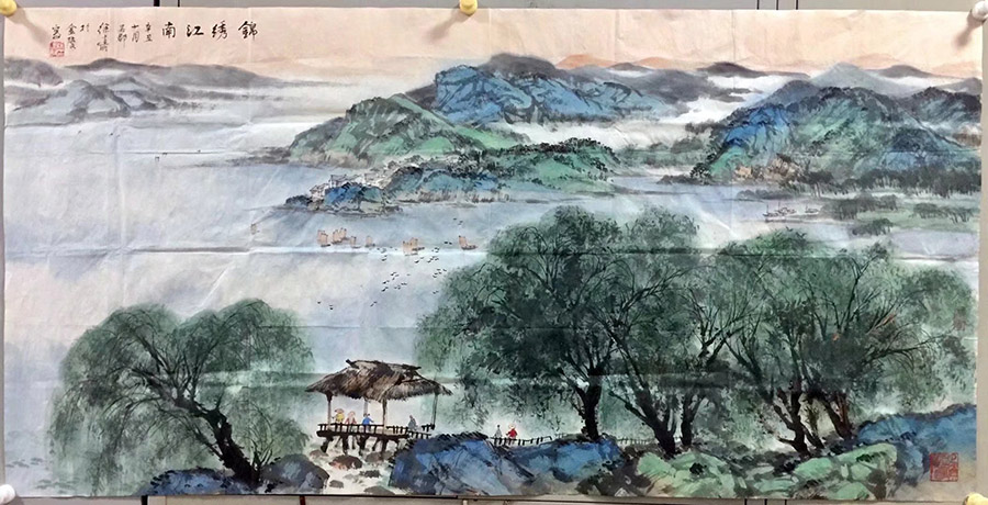 作者：徐建明&nbsp;山水《锦绣江南》&nbsp;￥：协商&nbsp;单击鼠标查看大图！