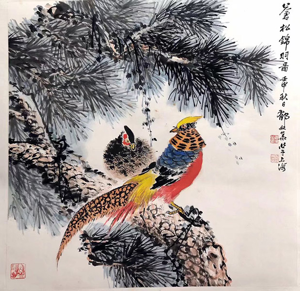 作者：郁文华&nbsp;花鸟&nbsp;￥：协商&nbsp;单击鼠标查看大图！