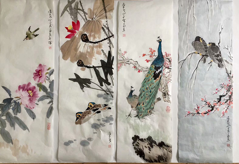 作者：张德泉&nbsp;花鸟&nbsp;￥：协商&nbsp;单击鼠标查看大图！