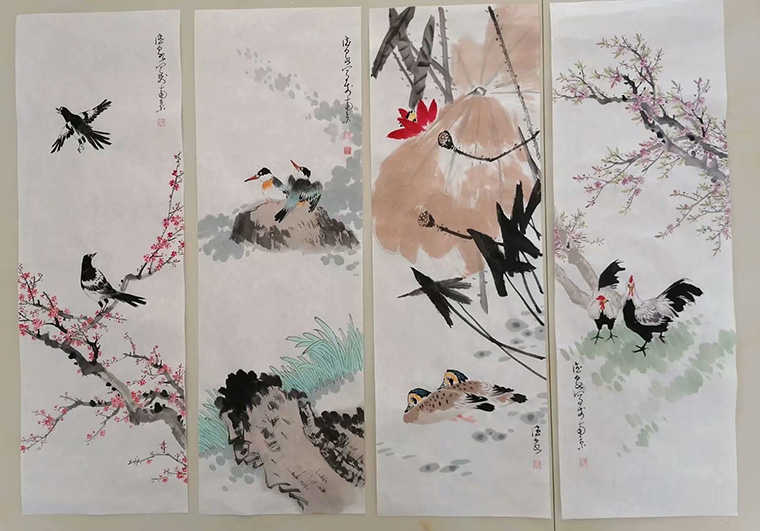 作者：张德泉&nbsp;花鸟&nbsp;￥：协商&nbsp;单击鼠标查看大图！