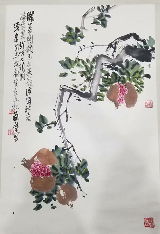 作者：曹简楼&nbsp;石榴图&nbsp;￥：协商&nbsp;单击鼠标查看大图！