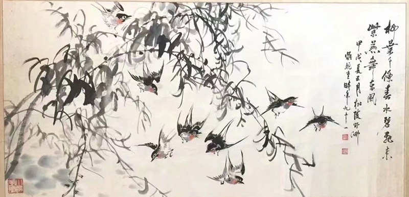 作者：吴野洲&nbsp;花鸟&nbsp;￥：协商&nbsp;单击鼠标查看大图！