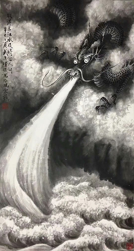 作者：陆琨&nbsp;花鸟  水墨龙&nbsp;￥：协商&nbsp;单击鼠标查看大图！