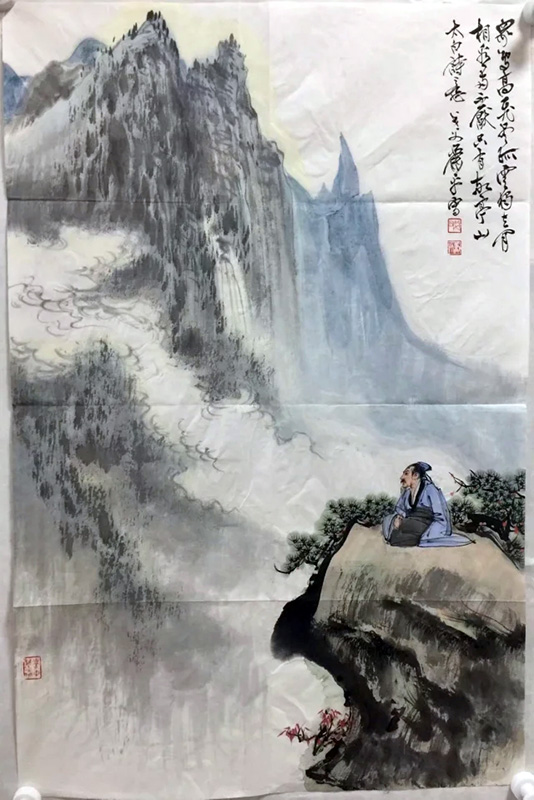 作者：萧平&nbsp;山水  独坐敬亭山&nbsp;￥：协商&nbsp;单击鼠标查看大图！