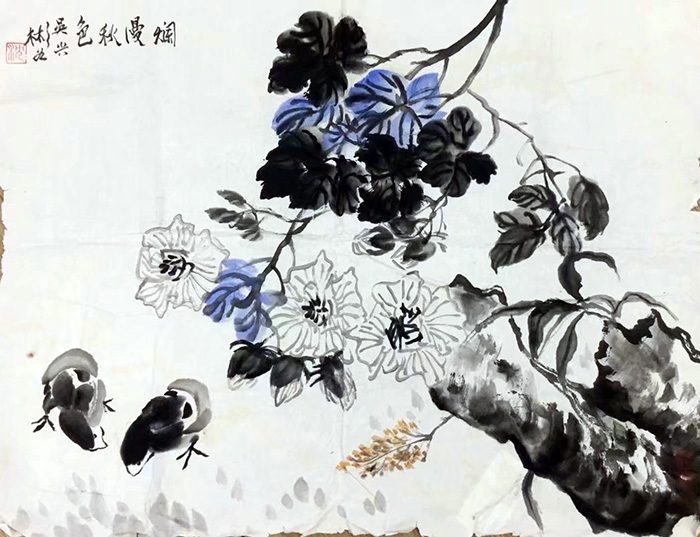 作者：沈彬如&nbsp;花鸟&nbsp;￥：协商&nbsp;单击鼠标查看大图！