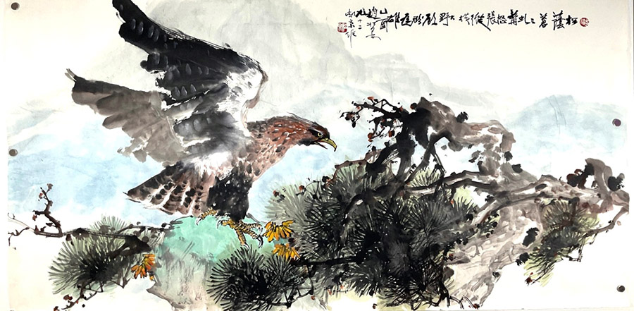 作者：赵松泉&nbsp;松鹰图&nbsp;￥：协商&nbsp;单击鼠标查看大图！