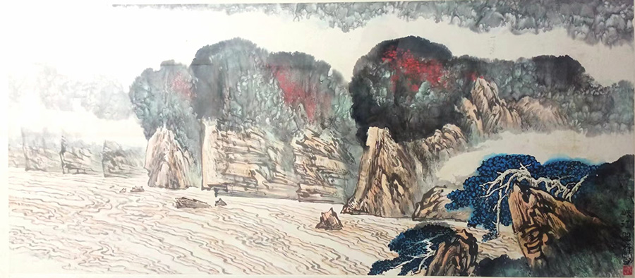 作者：洪维勤&nbsp;山水&nbsp;￥：协商&nbsp;单击鼠标查看大图！