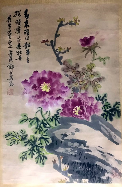 作者：郁文华&nbsp;牡丹图&nbsp;￥：协商&nbsp;单击鼠标查看大图！