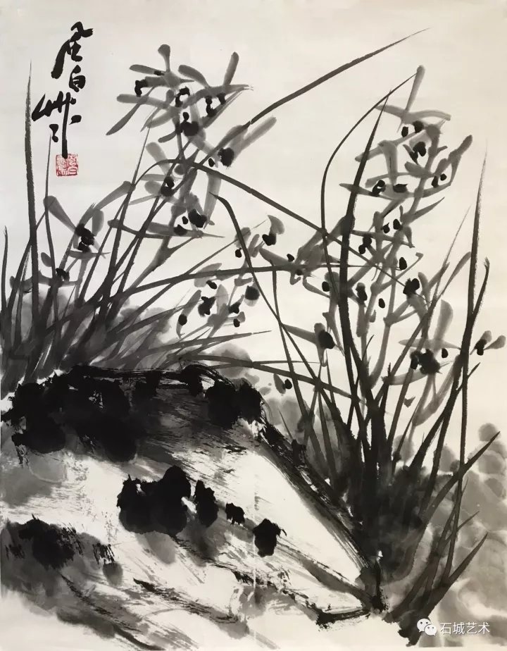 作者：蒋风白&nbsp;花鸟　　竹石图&nbsp;￥：协商&nbsp;单击鼠标查看大图！