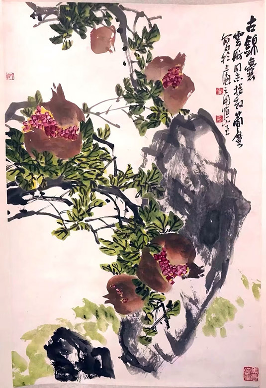 作者：曹简楼&nbsp;石榴图&nbsp;￥：协商&nbsp;单击鼠标查看大图！