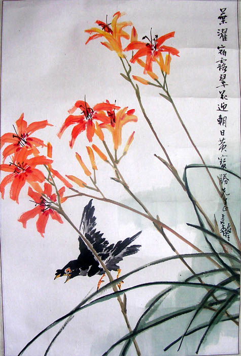 作者：张继馨&nbsp;花鸟&nbsp;￥：协商&nbsp;单击鼠标查看大图！