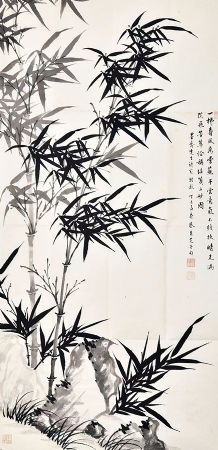 作者：蔡香芝&nbsp;竹石图&nbsp;￥：协商&nbsp;单击鼠标查看详细介绍！