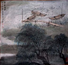 作者：魏镇&nbsp;《鱼舟唱晚》&nbsp;￥：协商&nbsp;单击鼠标查看详细介绍！