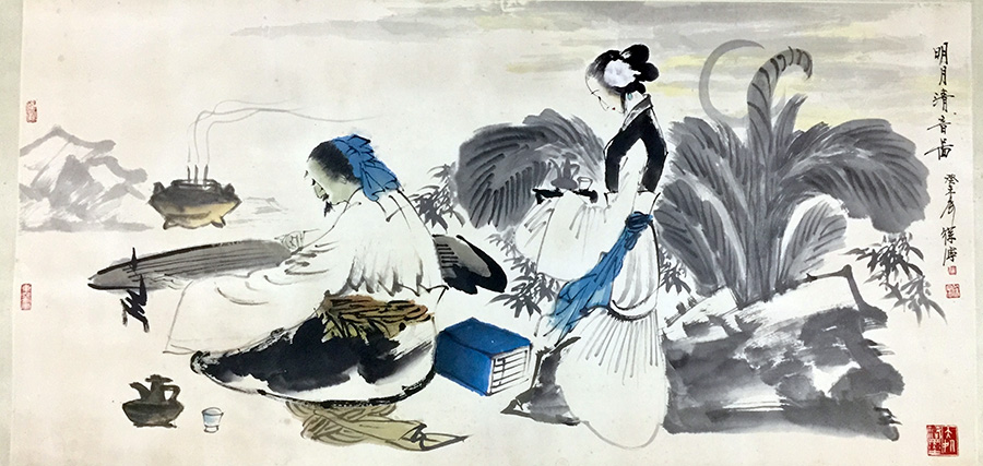 作者：徐宁&nbsp;人物  蕉荫抚琴&nbsp;￥：协商&nbsp;单击鼠标查看大图！