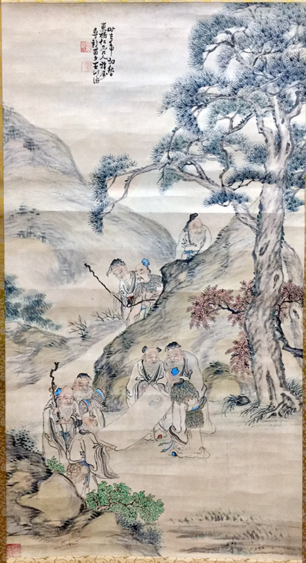 作者：王以德&nbsp;人物 九老图&nbsp;￥：协商&nbsp;单击鼠标查看大图！