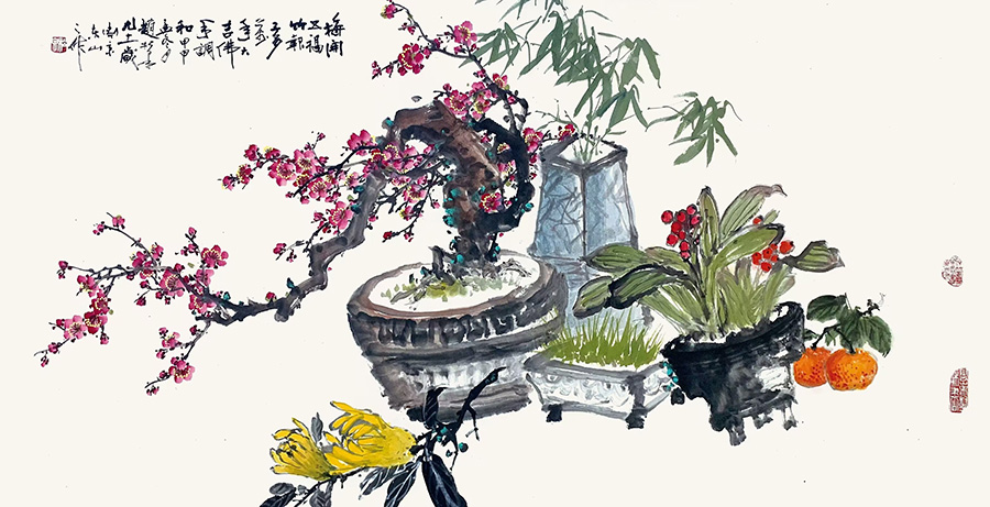 作者：赵松泉&nbsp;花鸟&nbsp;￥：协商&nbsp;单击鼠标查看大图！