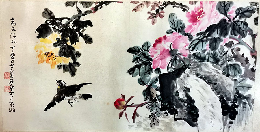 作者：岳石尘&nbsp;花鸟&nbsp;￥：协商&nbsp;单击鼠标查看大图！