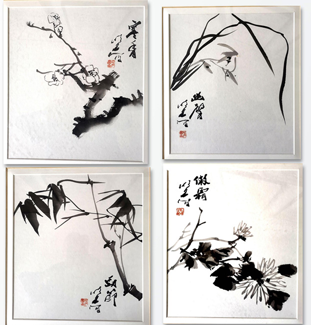 作者：谭以文&nbsp;梅兰竹菊&nbsp;￥：协商&nbsp;单击鼠标查看大图！