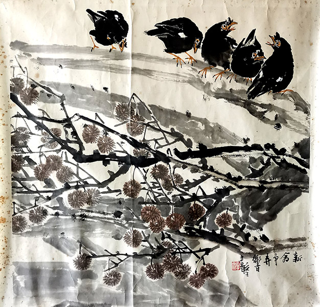 作者：张继馨&nbsp;花鸟&nbsp;￥：协商&nbsp;单击鼠标查看大图！